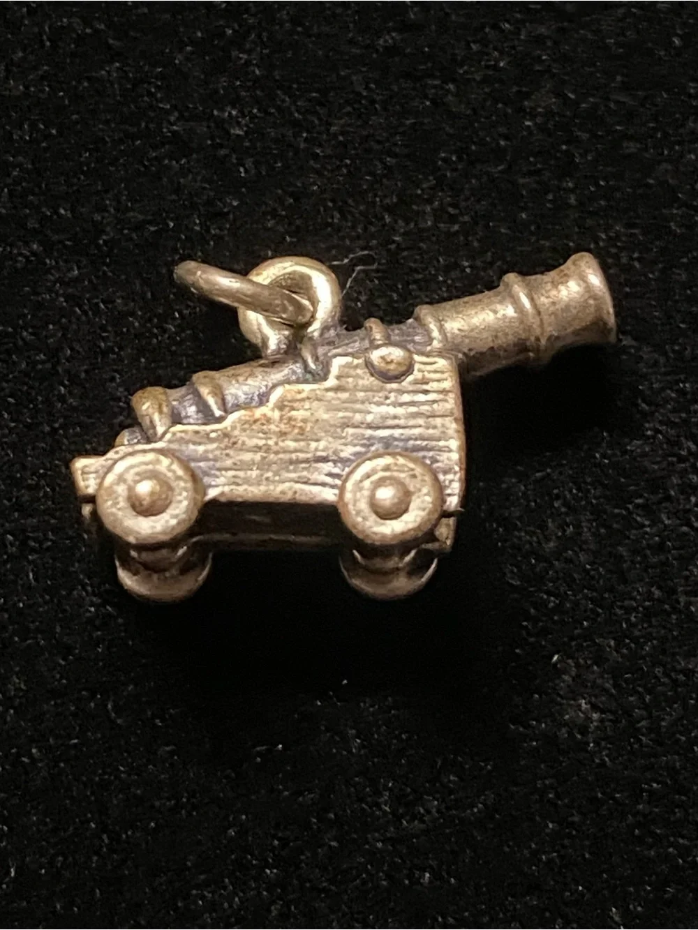 Sterling silver Cannon, charm Charm -  charm bracelet pendant